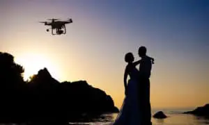 wedding event drone photography
