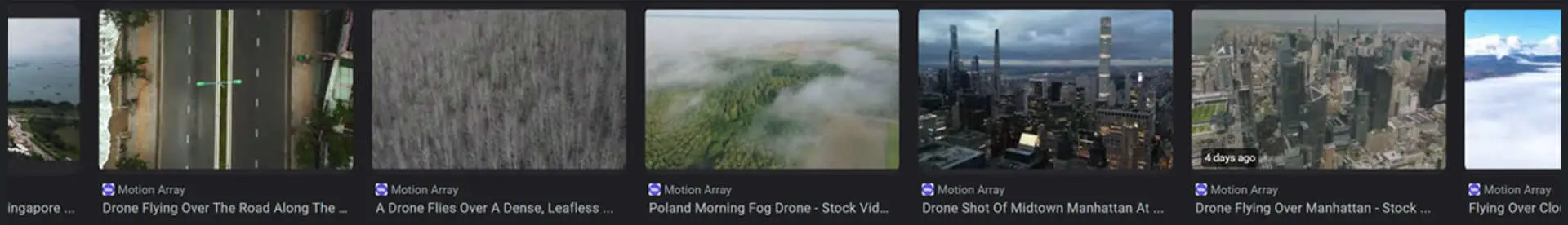 motion array drone stock footage grid